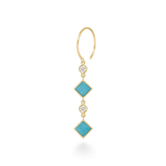 nudity grand turquoise earring