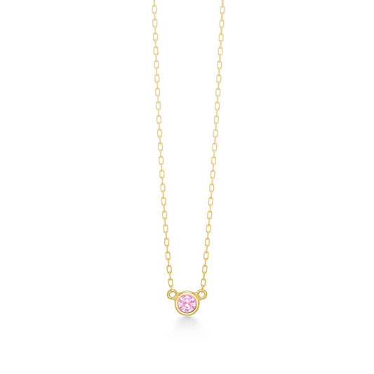 nudity color necklace (pink sapphire)
