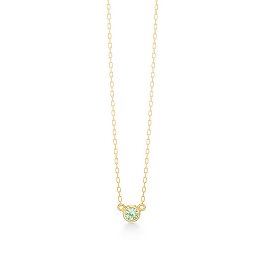 nudity color necklace (green garnet)