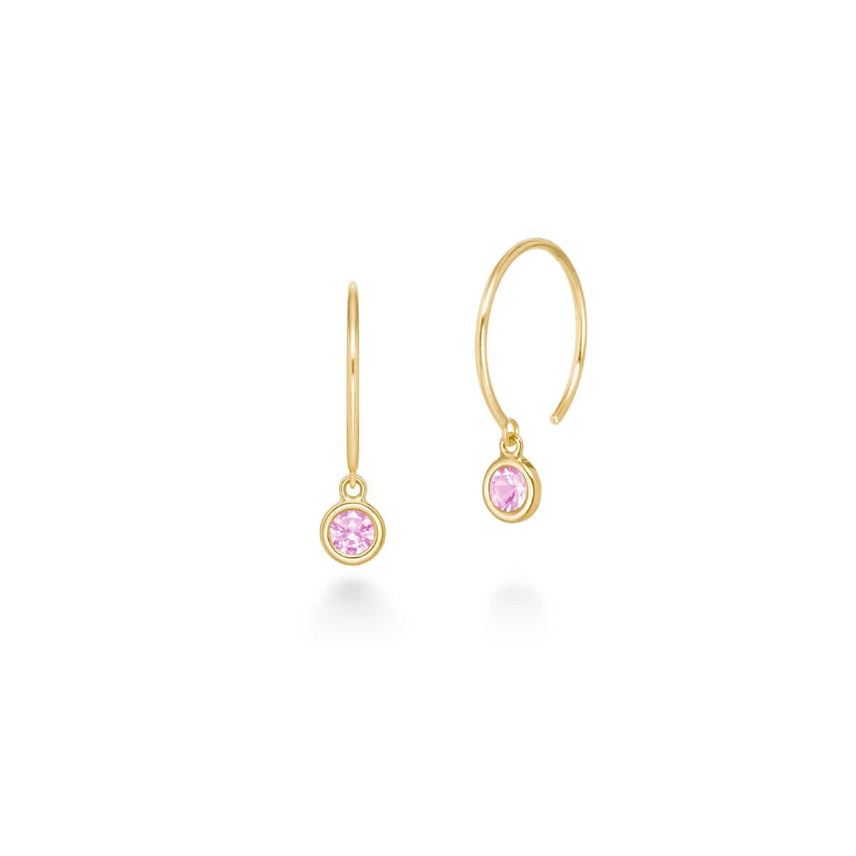 nudity color earring (pink sapphire)