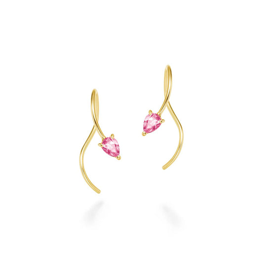 フォリアージュペタル（ピンクトルマリン） ピアス