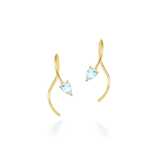 フォリアージュペタル（アクアマリン） ピアス