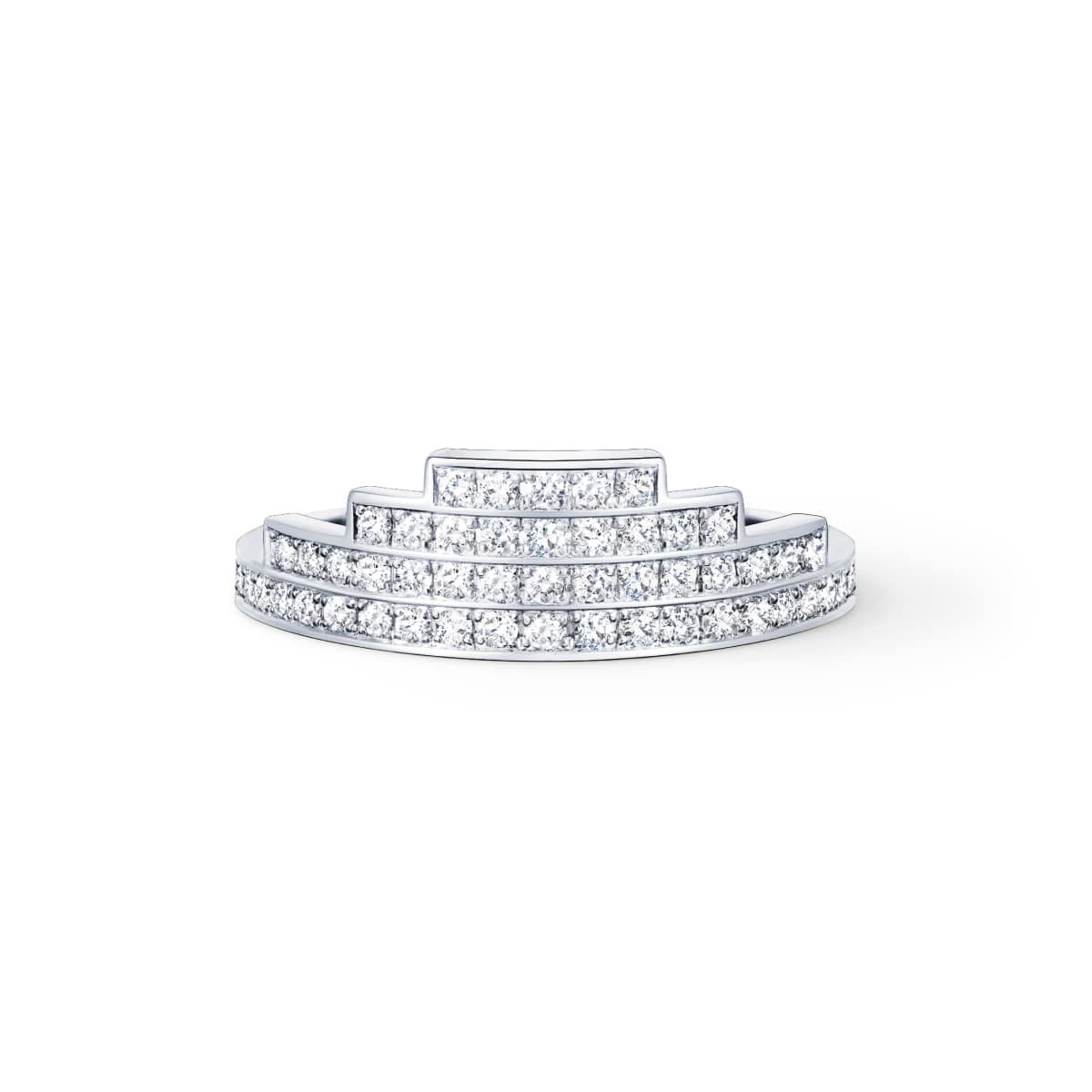 chandelier layered diamond ring