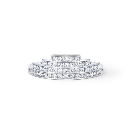 chandelier layered diamond ring