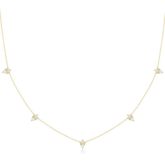 cerf-volant losange diamond station necklace
