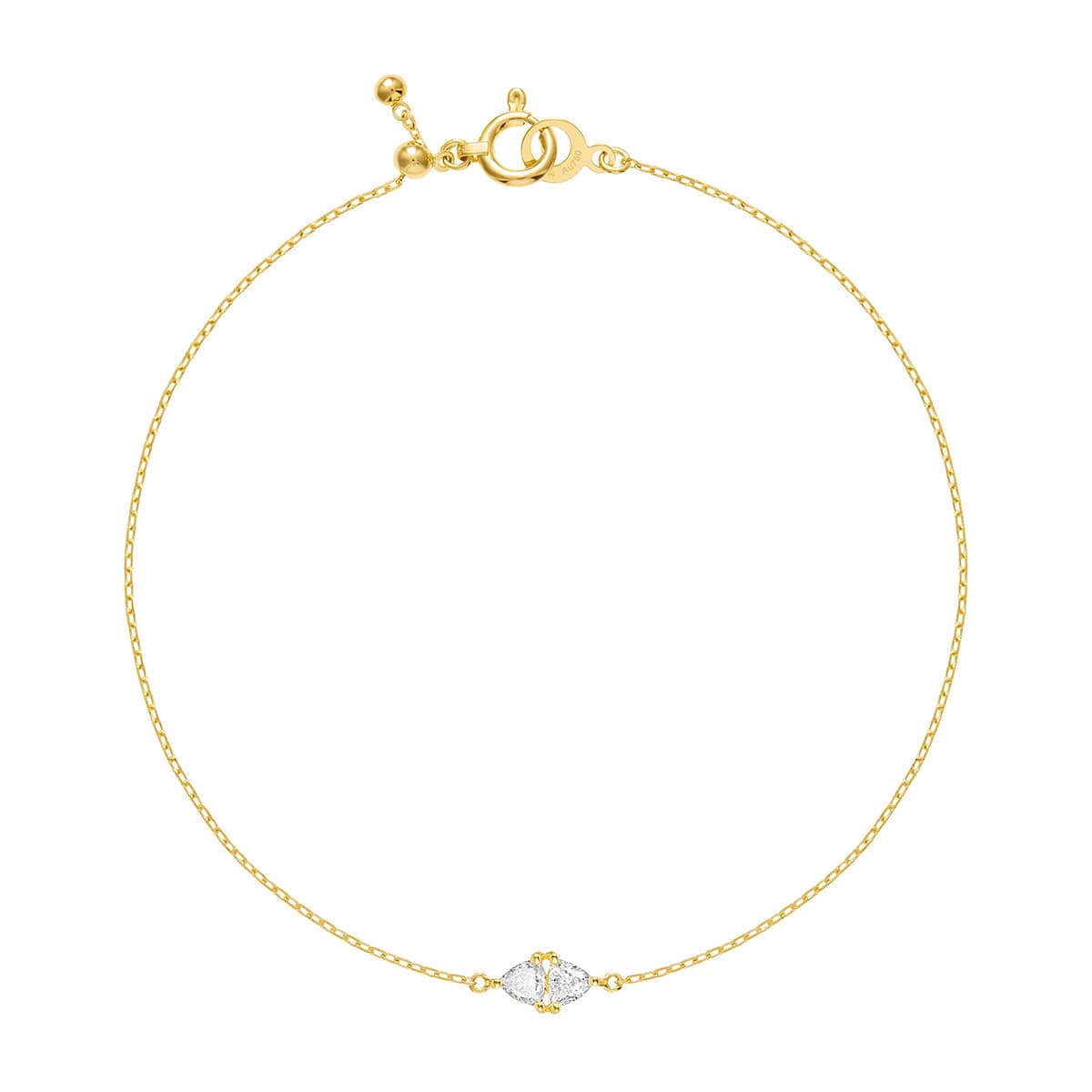 cerf-volant losange diamant bracelet