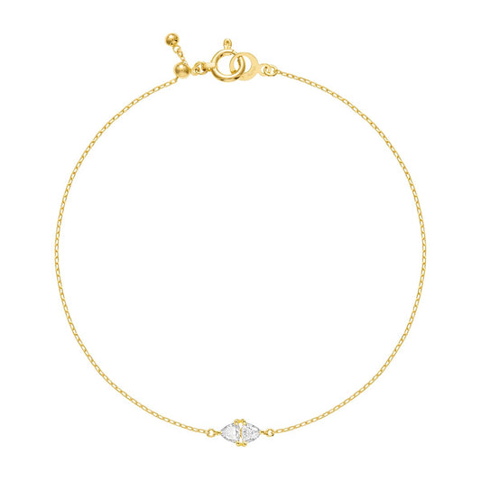 cerf-volant losange diamant bracelet