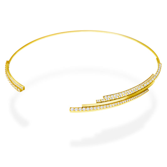 chandelier layered flare choker