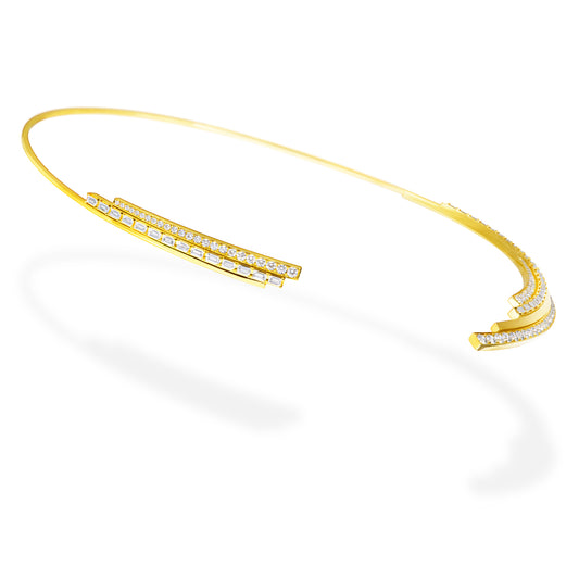 chandelier layered flare choker