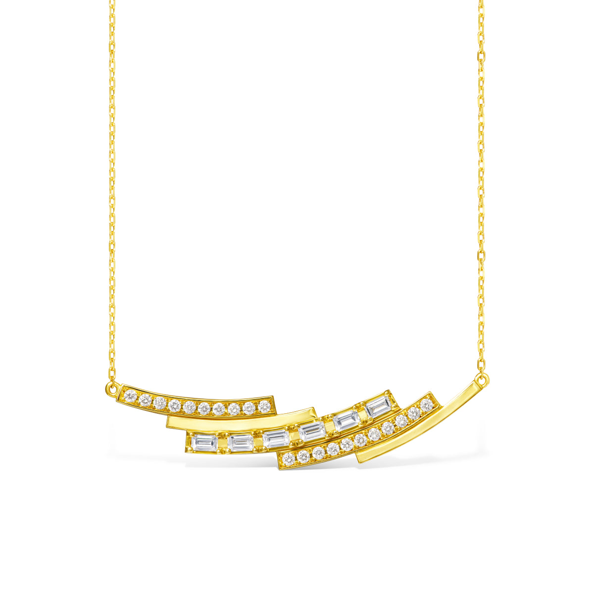 chandelier layered flare necklace