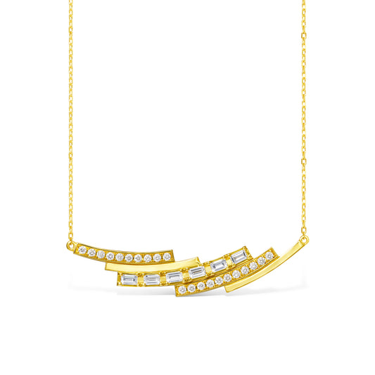 chandelier layered flare necklace