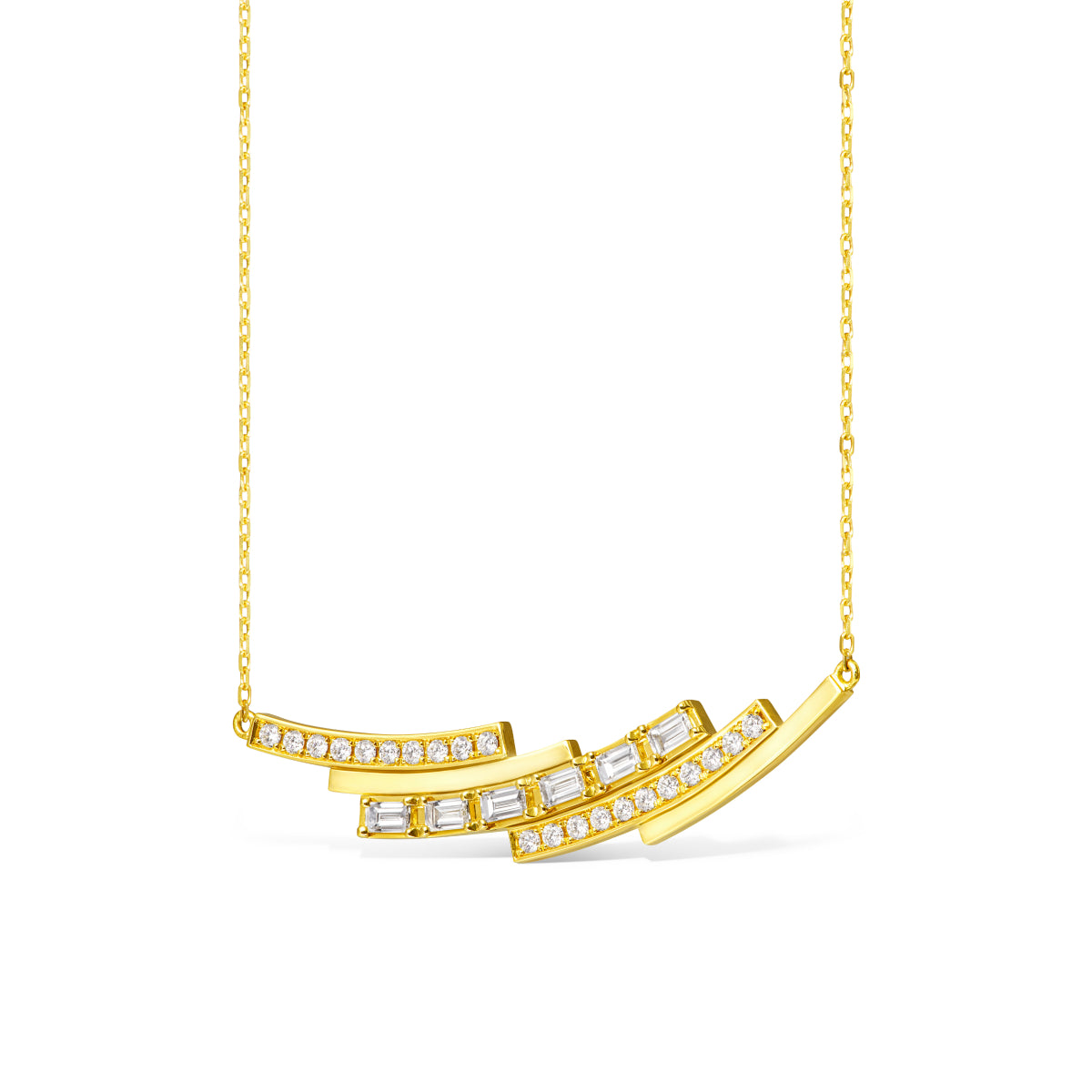 chandelier layered flare necklace