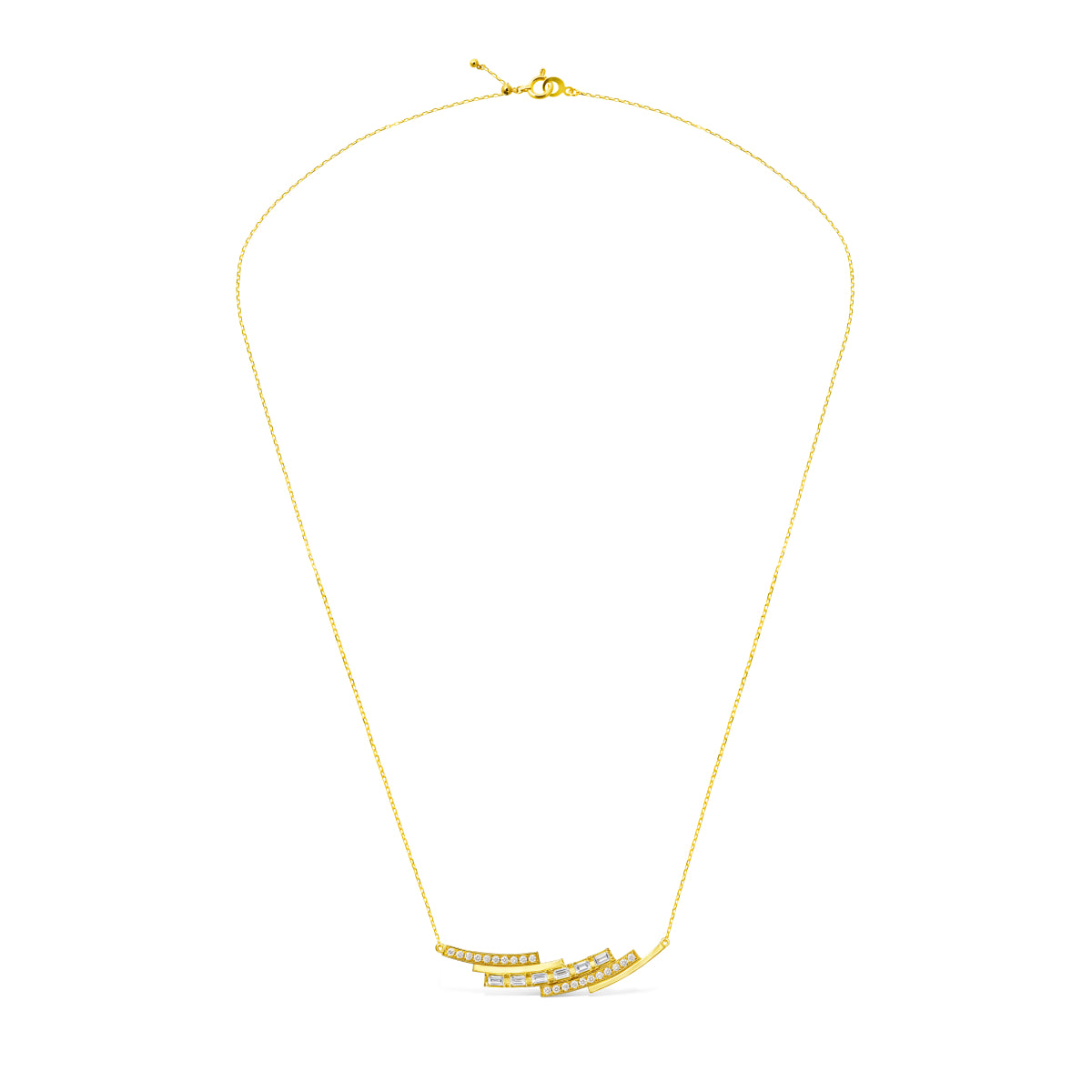 chandelier layered flare necklace
