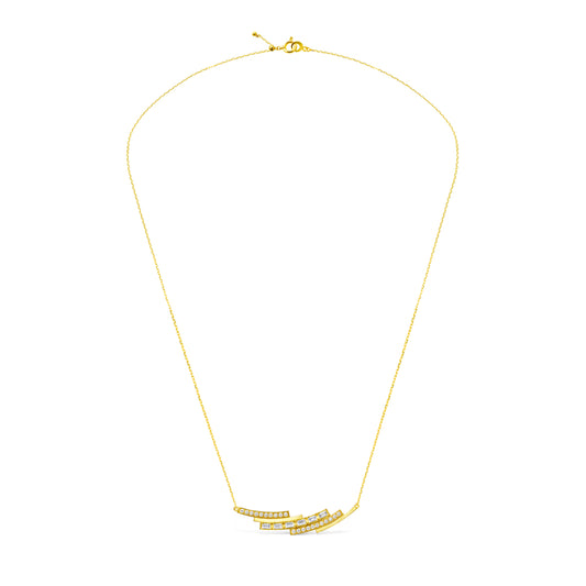 chandelier layered flare necklace
