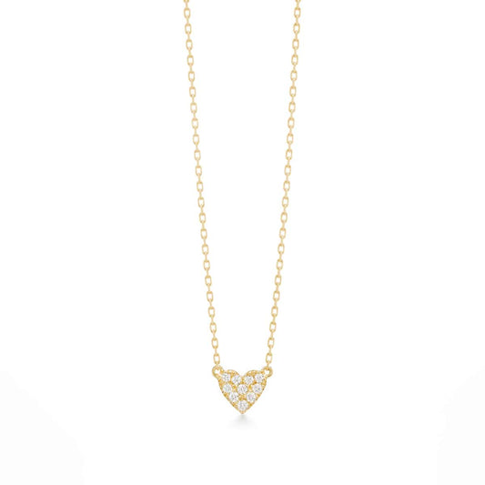 heart pavé necklace
