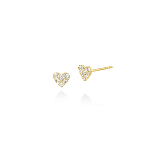 heart pavé earrings