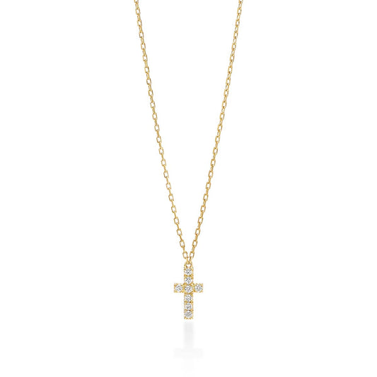 cross pavé necklace (0.04ct)