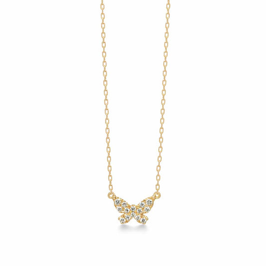 butterfly pavé necklace 
