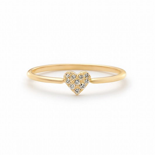 heart pavé ring