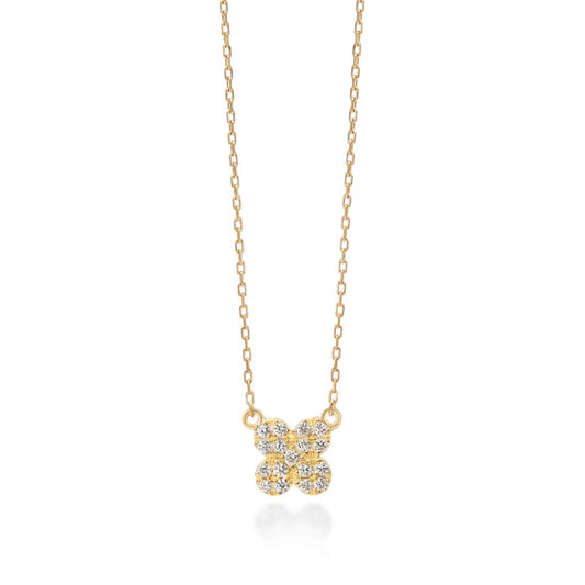 petal pavé necklace