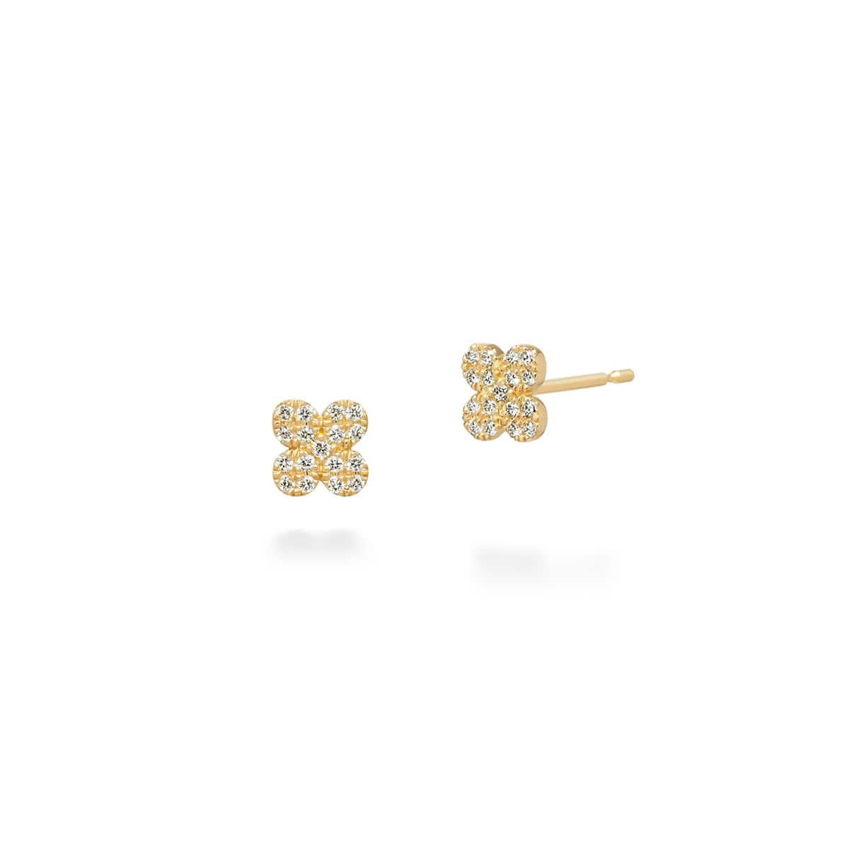 petal pavé earrings