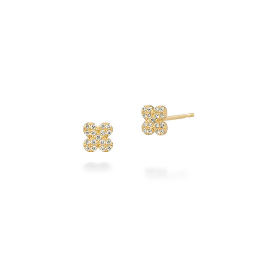 petal pavé earrings