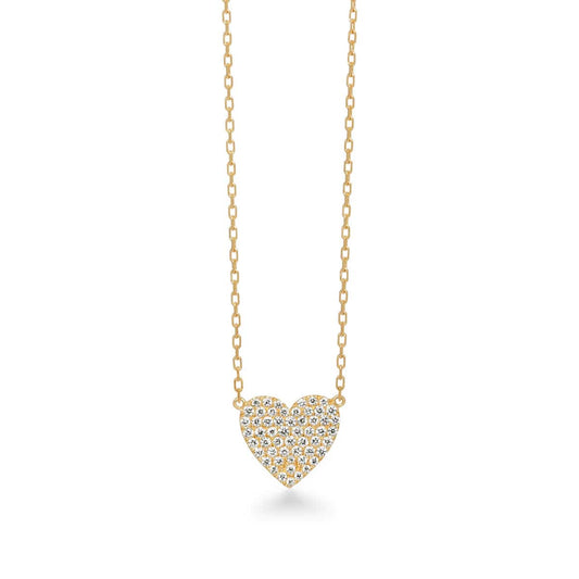 heart pavé midi necklace