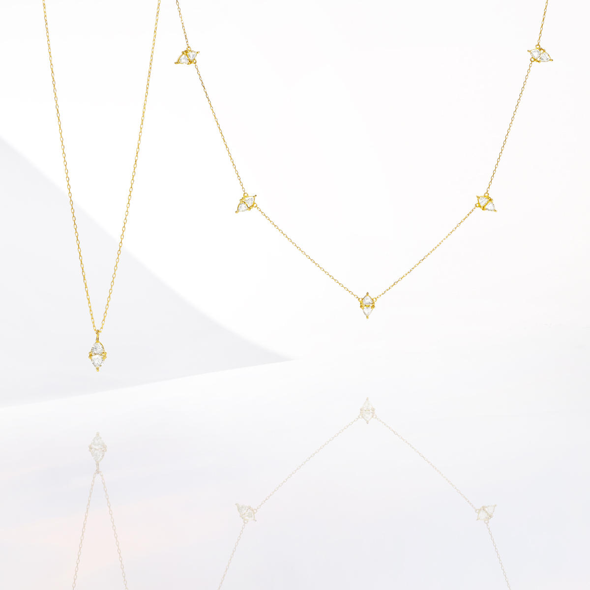 cerf-volant losange diamond necklace