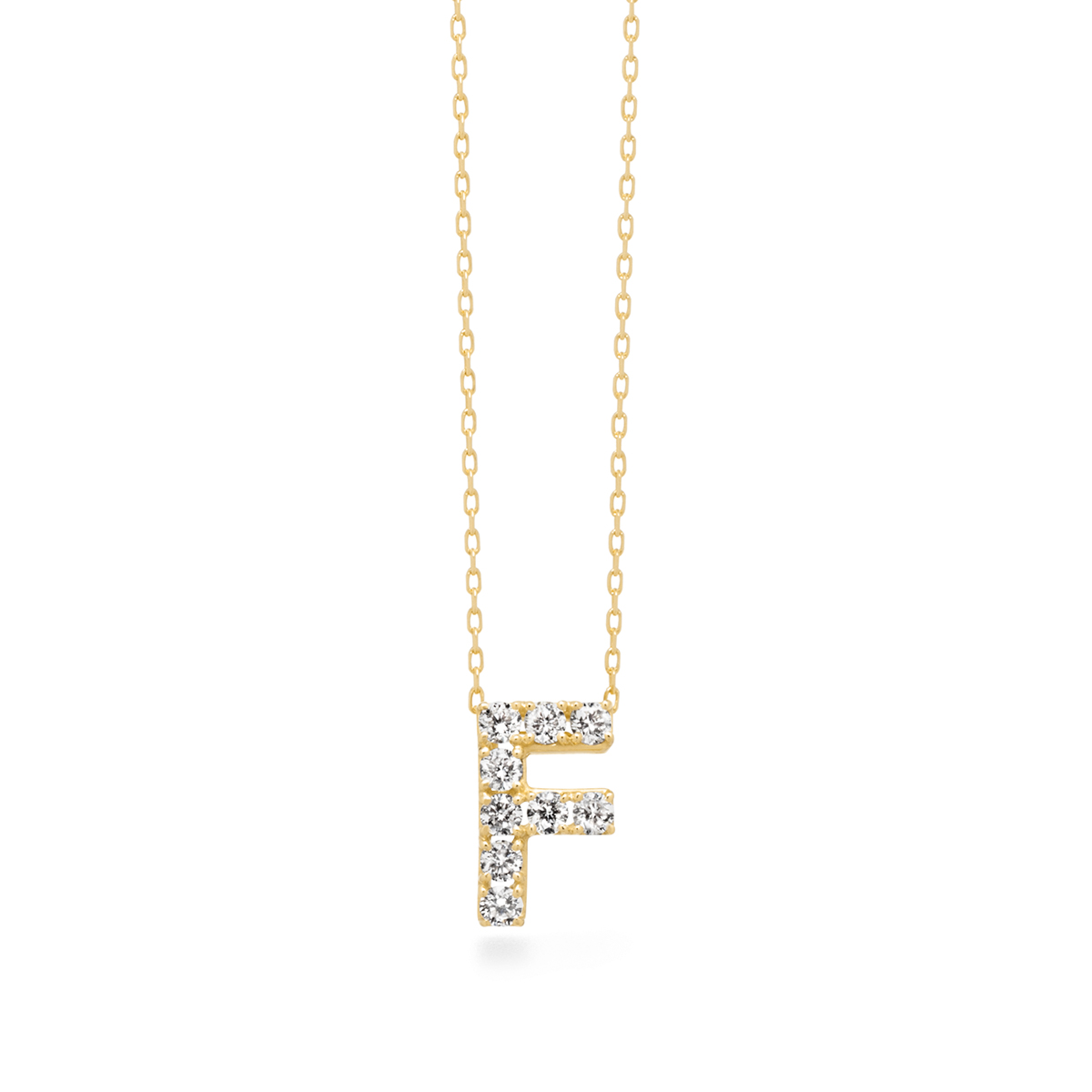 première étoile initial necklace F