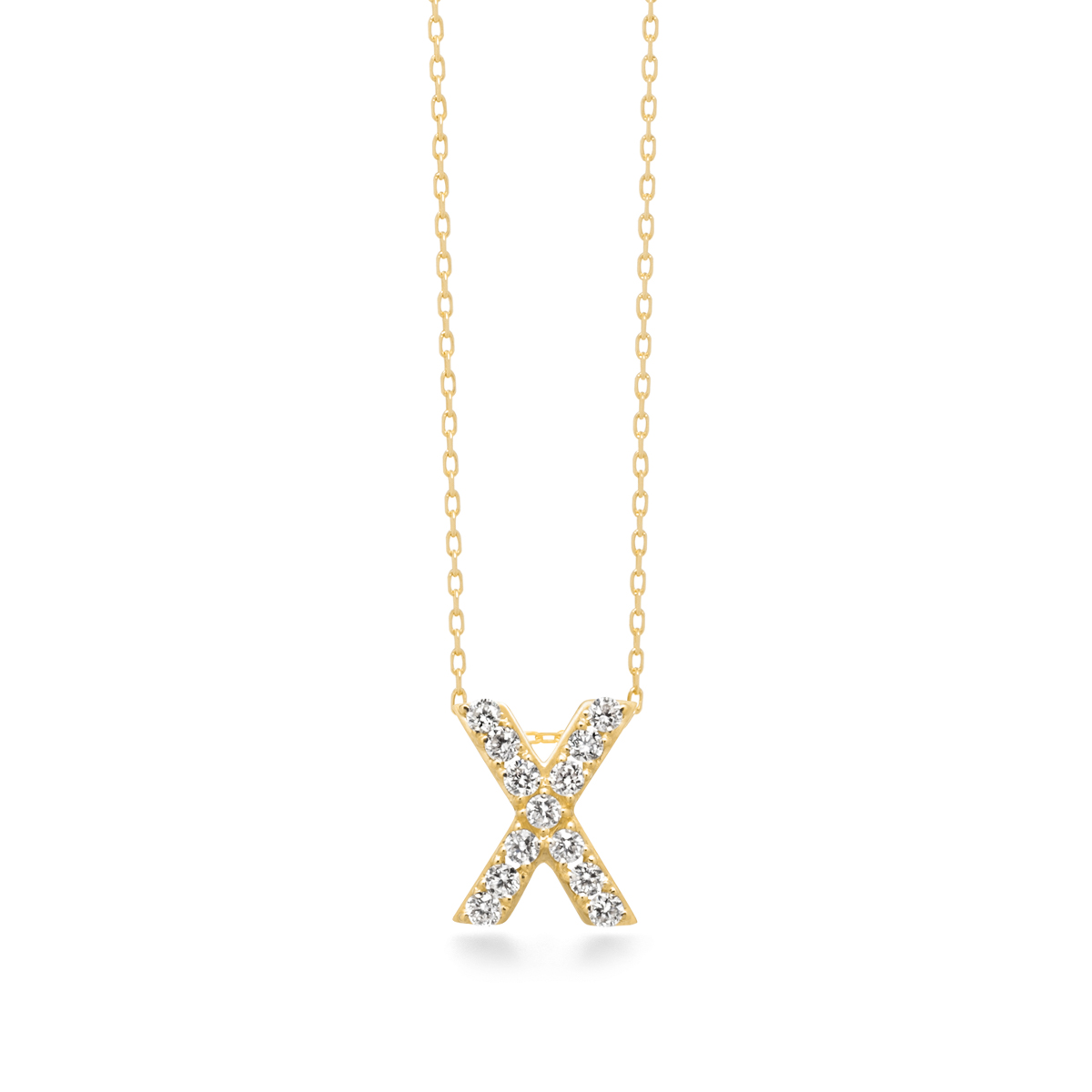 première étoile initial necklace X