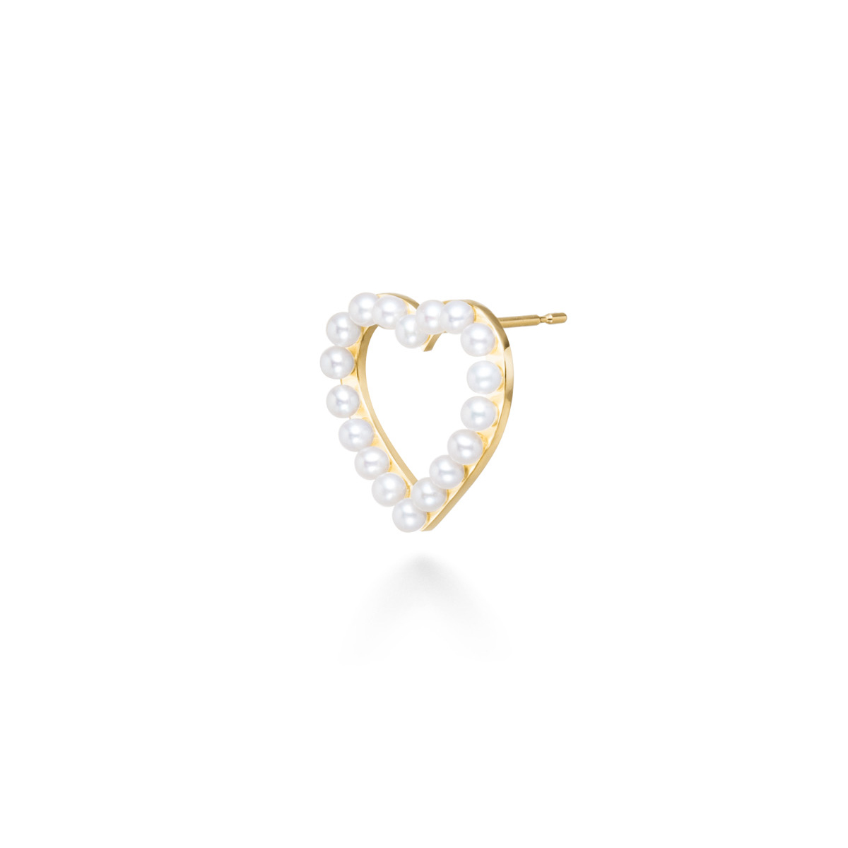 perle heart earring