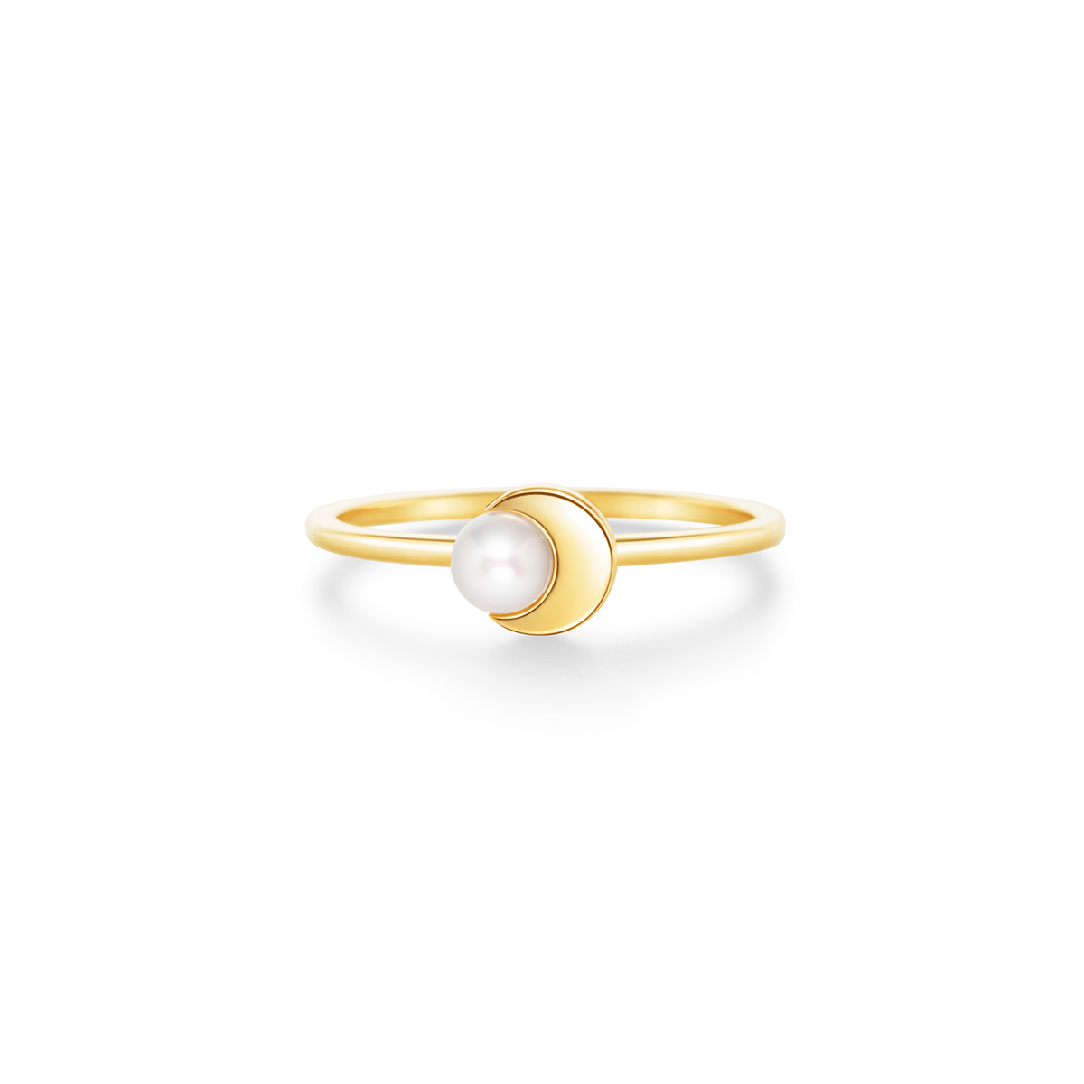 crescent pearl ring | AHKAH official site