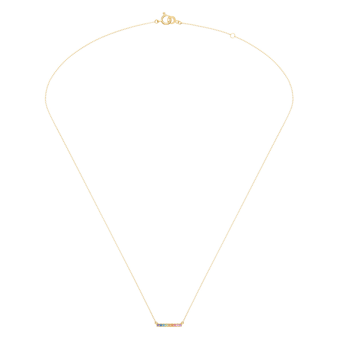 tina short necklace (rainbow)