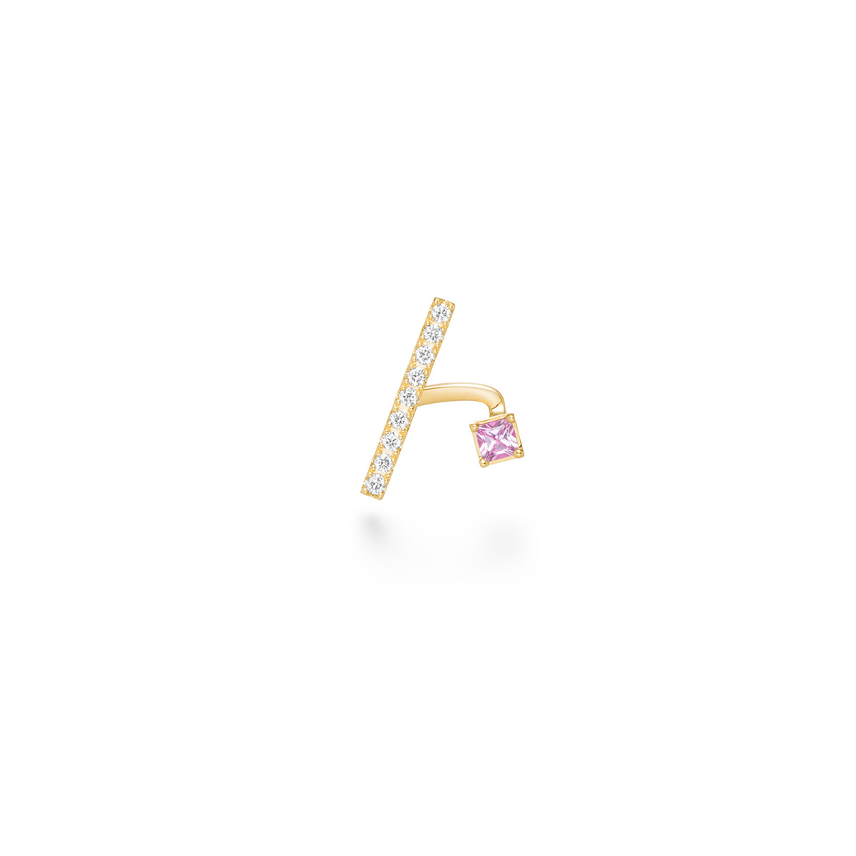 tina ray carré earring (pink sapphire)