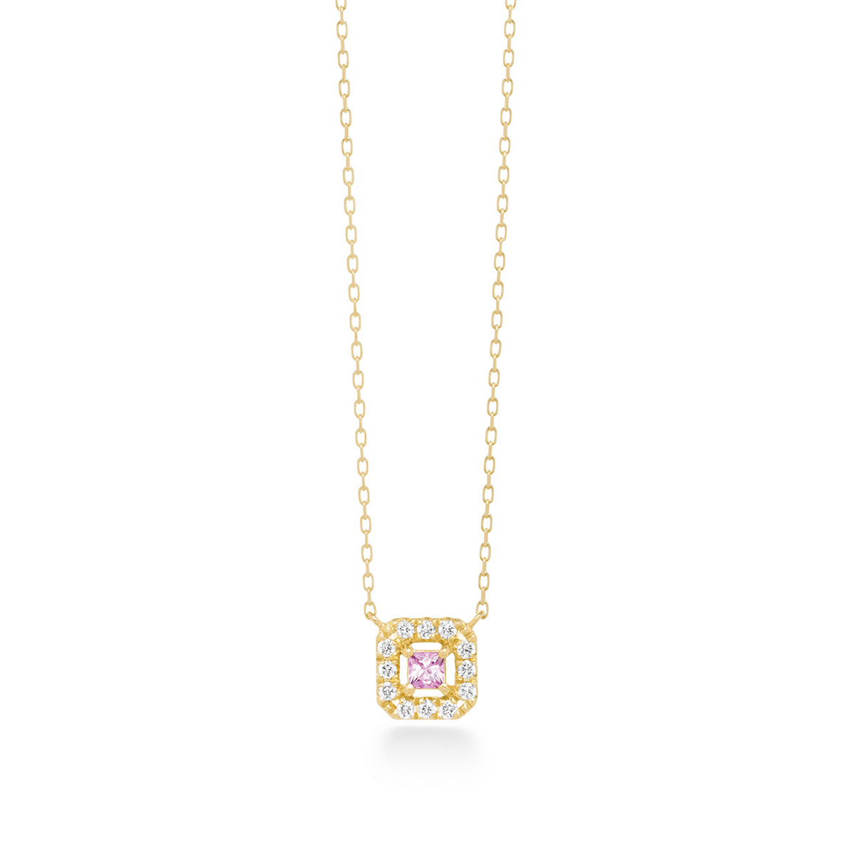tina coffret necklace (pink sapphire)