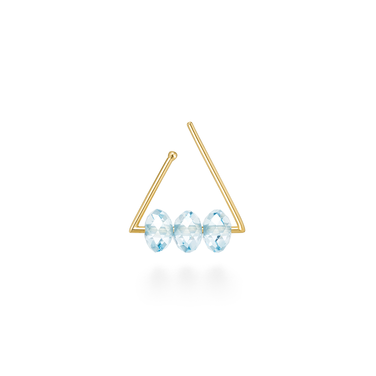 AHKAH spring sequin A-line earring (blue topaz)