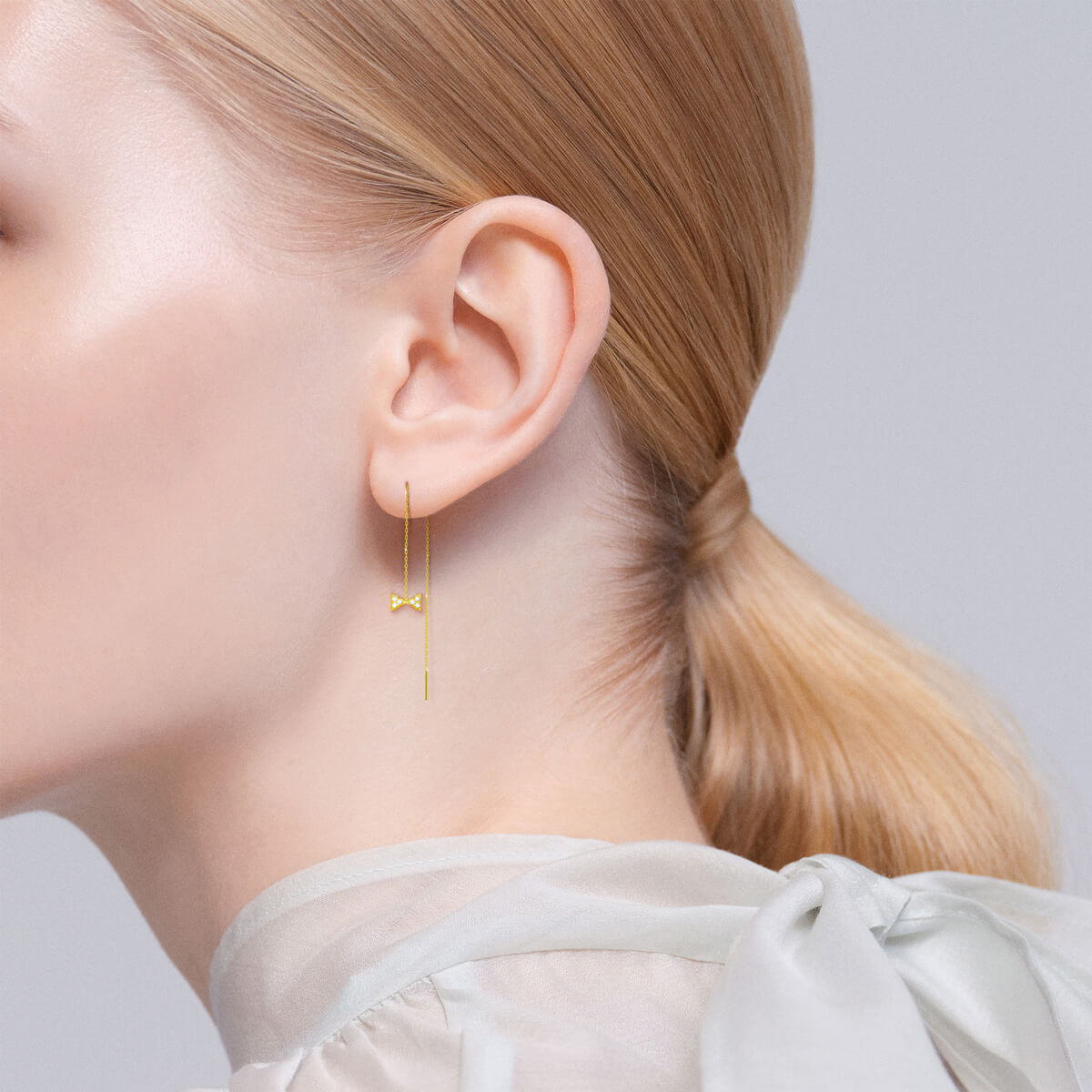cerf-volant pavé chain earring