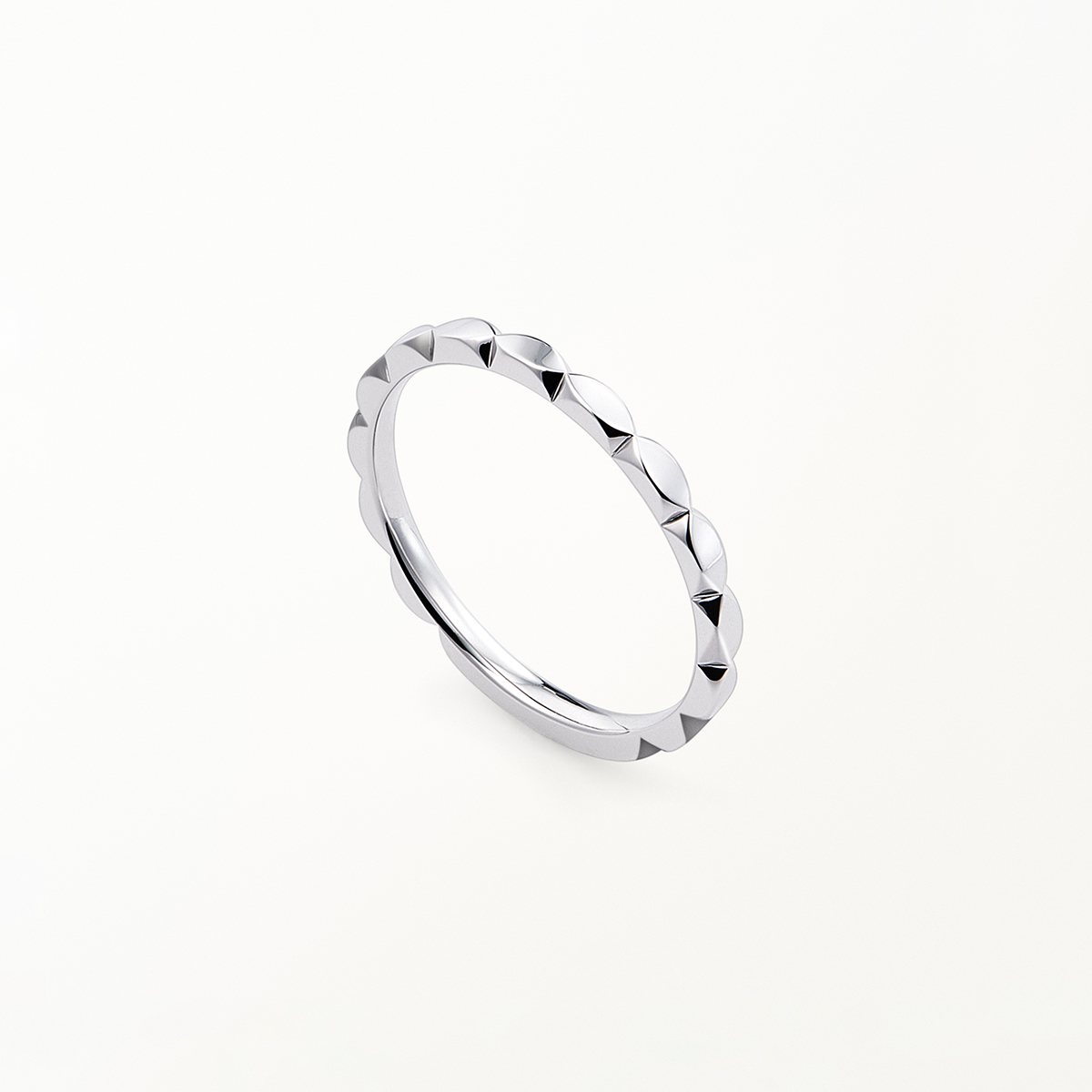 transparent facet eternity ring