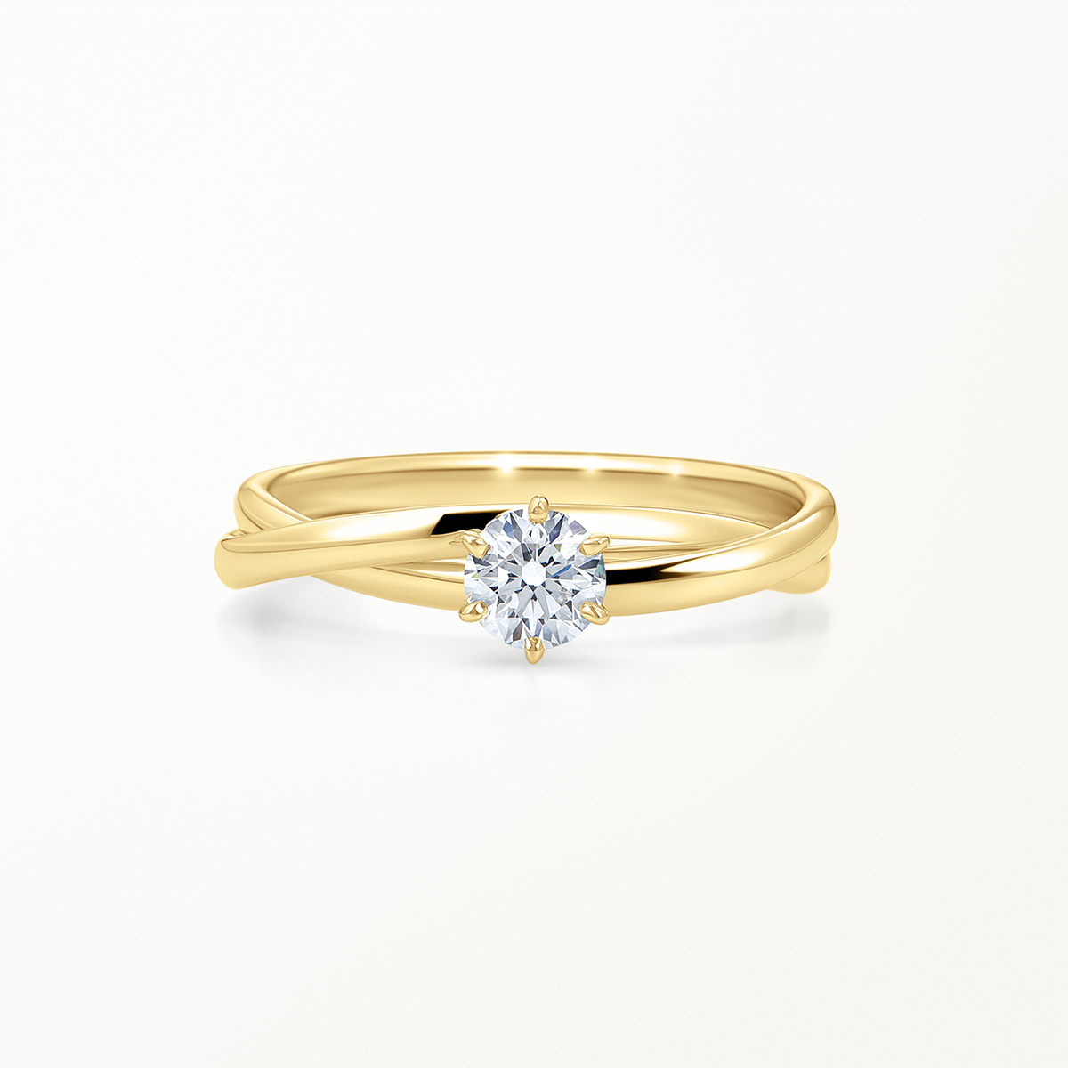 two of us solitaire pave ring