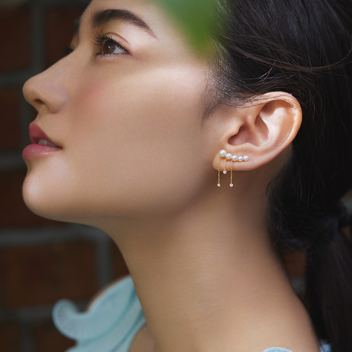 bindu mirror pearl earring