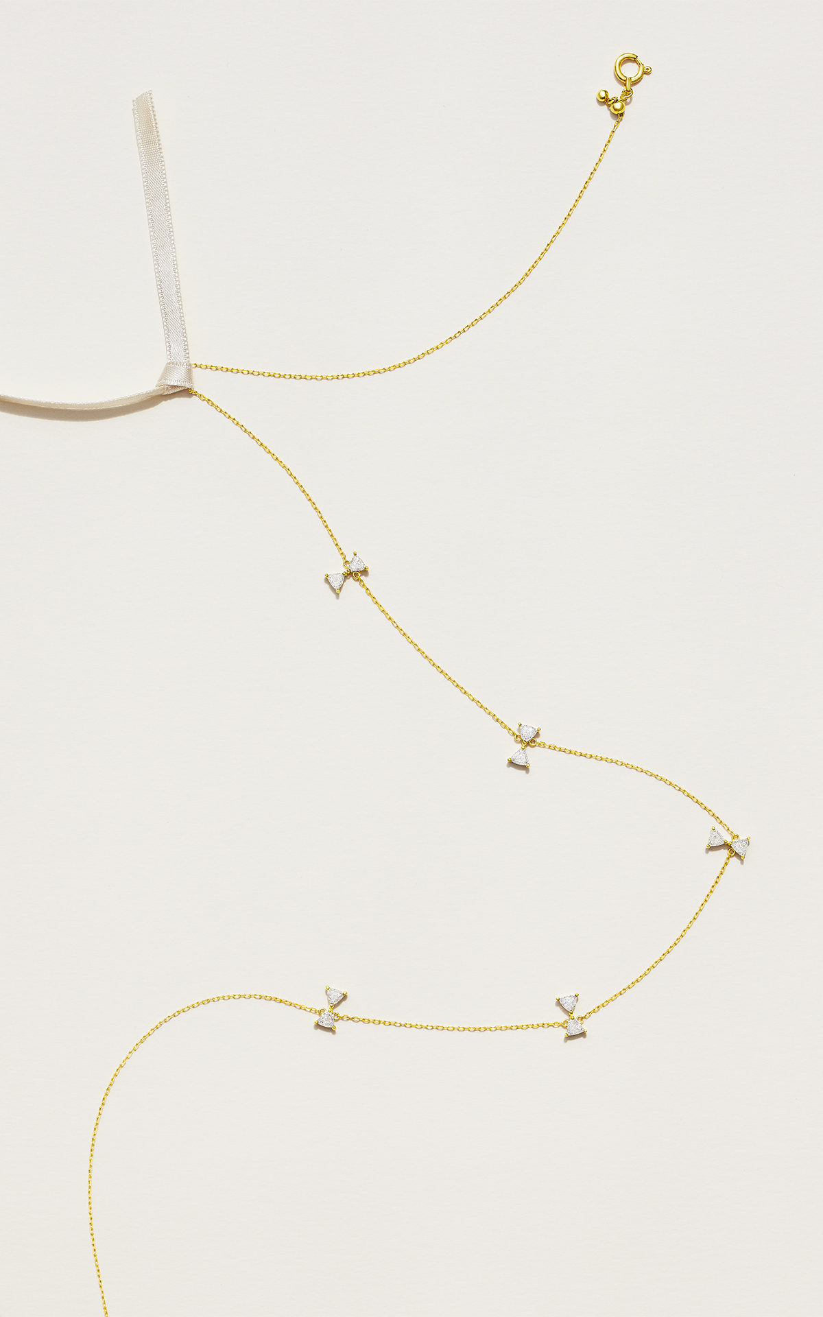 cerf-volant diamond station necklace